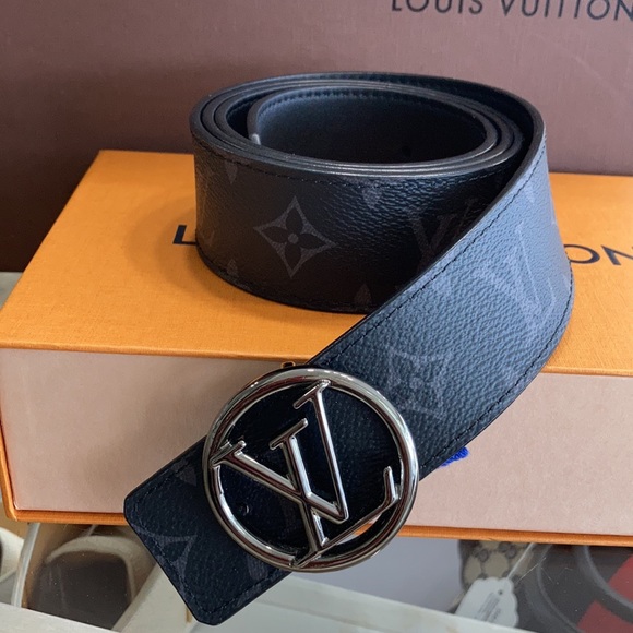 Louis Vuitton men’s belts Black Monogram - Picture 11 of 12